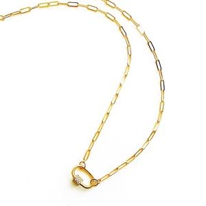 CALISTA Paperclip Choker + Oval Carabiner Clasp